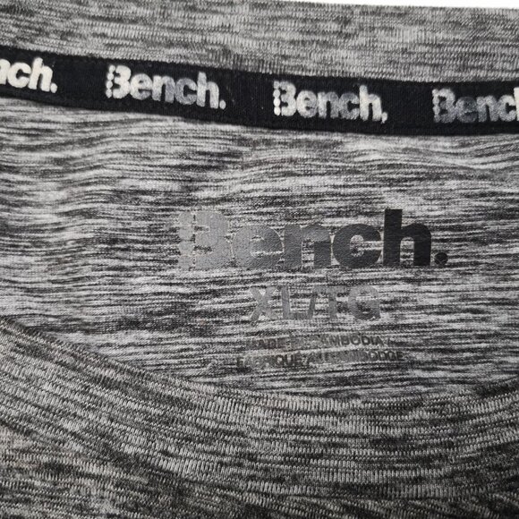 Bench Men's Size XL Light Fleece Lined Grey Straight Fit Long Sleeves T-shirt - Picture 4 of 8